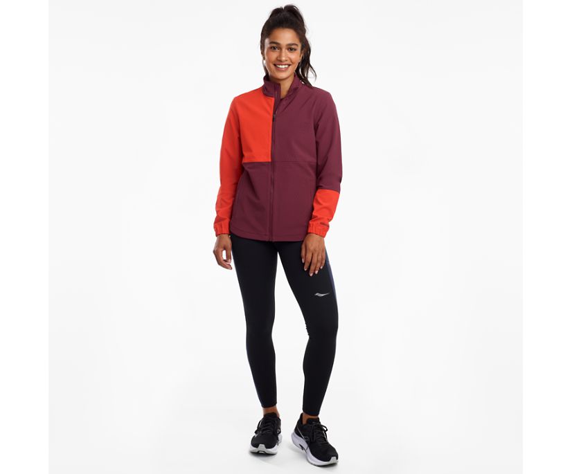 Women's Saucony Bluster Jackets Red / Burgundy | Singapore 269OKIR